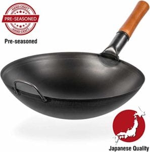 Pre-Seasoned Carbon Steel Wok Pan