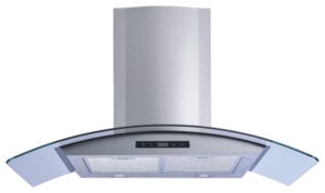 Winflo 30" Wall Mount Stainless Steel/Tempered Glass Convertible Kitchen Range Hood