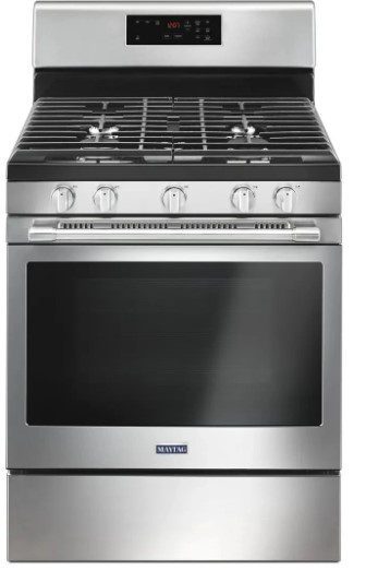 Maytag 30” Fingerprint Resistant Stainless Steel Freestanding Gas Range (MGR6600FZ)